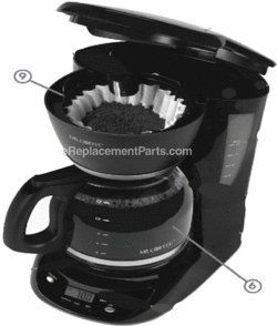 Page A Diagram and Parts List for BVMC-CHX23  Mr Coffee Coffee Maker